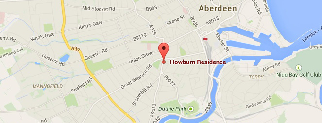 Howburn Residence Aberdeen Map