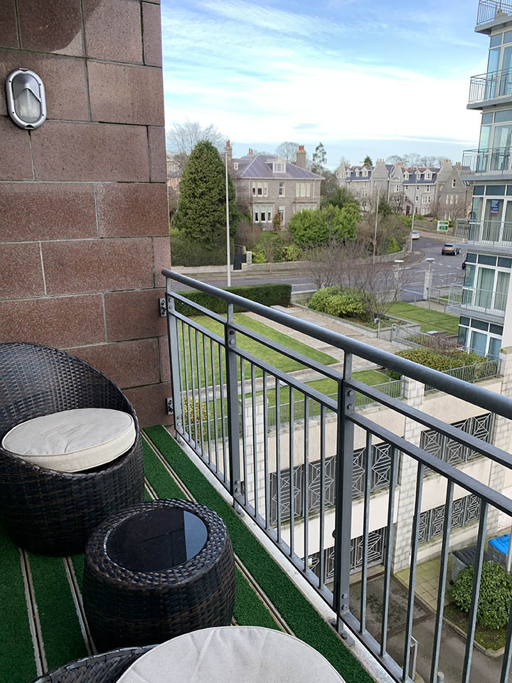 queens highlands apartment in aberdeen with overlooking balcony