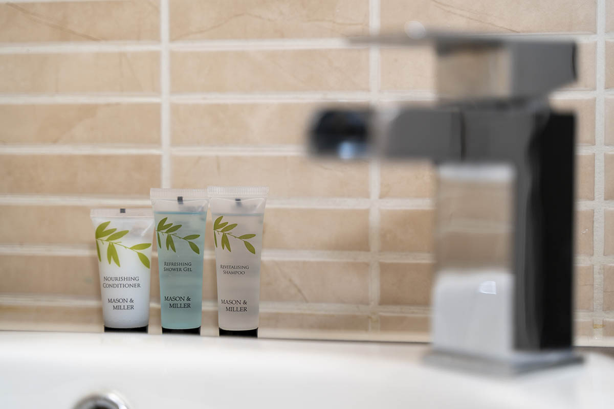 Mason & Miller nourishing conditioner, refreshing shower gel and revitalizing shampoo